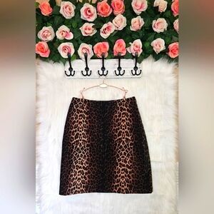 DG2 by Diane Gilman Classic Leopard Print Mini Skirt